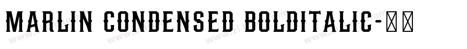Marlin Condensed BoldItalic字体转换